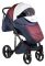 Коляска 2 в 1 Adamex Luciano кожа 100% Q258 темно-синий - бордо - белый