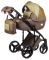 Коляска 2 в 1 Adamex Luciano кожа 100% Q267 коричневый - хаки - оливковый