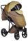 Коляска 2 в 1 Adamex Luciano кожа 100% Q267 коричневый - хаки - оливковый