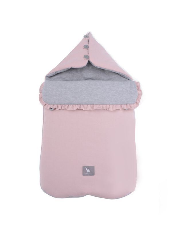Универсальный конверт в коляску и автокресло Cottonmoose Pooh 330/113/49 розовая пудра с серым меланж