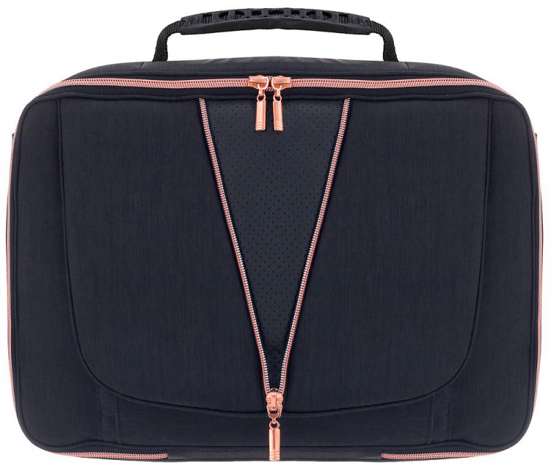 Коляска 2 в 1 Adamex Sierra Polar (Pink Gold) SR408 черный - черный кожа (перфорация)