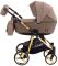 Коляска 2 в 1 Adamex Sierra Polar (Gold) SR430 капучино - коричневая кожа (перфорация)