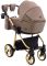 Коляска 2 в 1 Adamex Sierra Polar (Gold) SR430 капучино - коричневая кожа (перфорация)