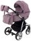 Коляска 2 в 1 Adamex Sierra Polar (Chrome) кожа 100% SR332 сиреневый - сиреневый (перфорация)