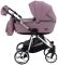 Коляска 2 в 1 Adamex Sierra Polar (Chrome) кожа 100% SR332 сиреневый - сиреневый (перфорация)