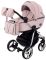 Коляска 2 в 1 Adamex Sierra Polar (Chrome) шкіра 100% SR331 світло-рожевий (пудра) перламутр