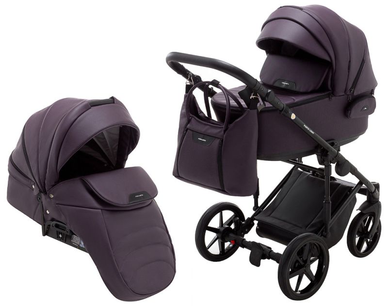 Коляска 2 в 1 Adamex Porto Light ECO кожа 100% SA-24 фиолетовый