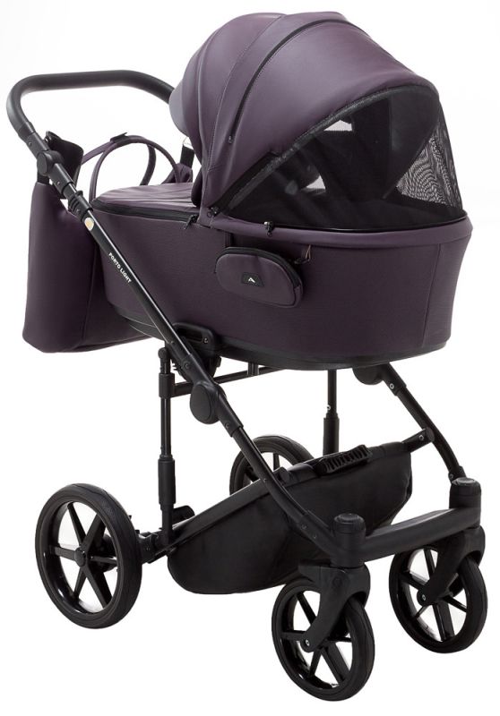 Коляска 2 в 1 Adamex Porto Light ECO кожа 100% SA-24 фиолетовый