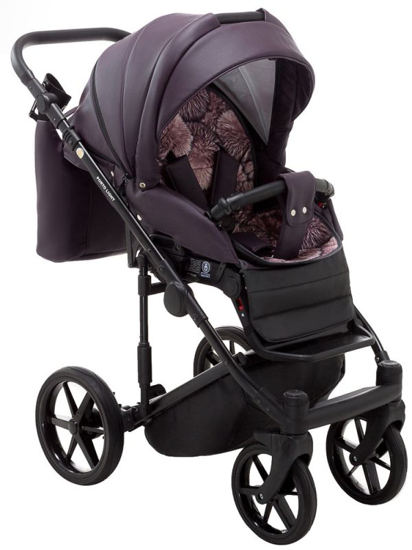 Коляска 2 в 1 Adamex Porto Light ECO кожа 100% SA-24 фиолетовый