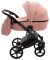 Коляска 2 в 1 Bair Marcel шкіра 100% BM-144 рожевий (пудра)