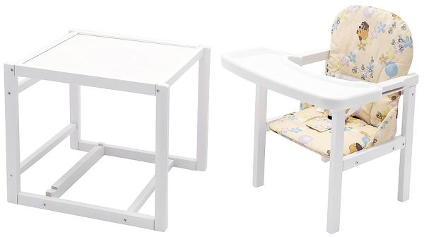 Стульчик- трансформер Babyroom Пони-240 белый пластиковая столешница  желтый (винни пух) Стульчик- трансформер Babyroom Пони-240 белый пластиковая столешница  желтый (винни пух)