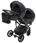 Коляска 2 в 1 для двойни Bair Next DUO Soft 02 черный