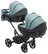 Коляска 2 в 1 для двійні Bair Next DUO Шкіра 100% 21 нефрит