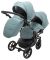 Коляска 2 в 1 для двійні Bair Next DUO Шкіра 100% 21 нефрит