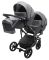 Коляска 2 в 1 для двійні Bair Next DUO Шкіра 100% 25 графіт