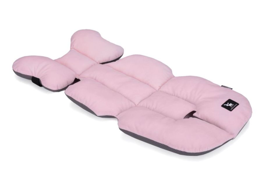 Матрац в коляску та автокрісло Cottonmoose Air 828/150/99 velvet rosa siatka szara (рожевий (оксамит))