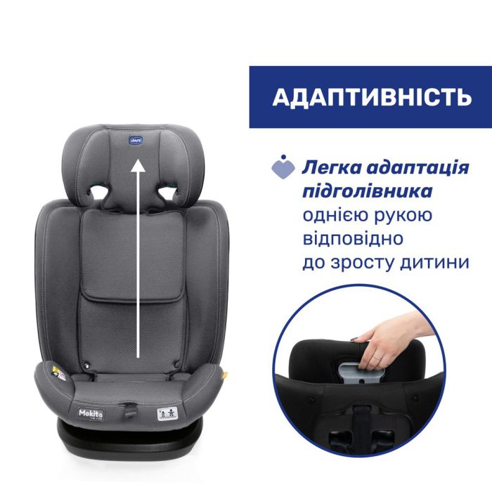 Автокресло Chicco Mokita i-Size, группа 1/2/3 Grey