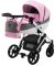 Коляска 2 в 1 Bair Next White кожа 100% 60 светло-розовый