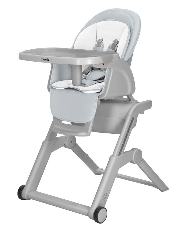 Стільчик для годування з функцією автоматичного заколисування CARRELLO Alto CRL-10307 Chrome Grey