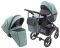 Коляска 2 в 1 Bair City кожа 100% 21 нефрит - черный