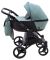 Коляска 2 в 1 Bair City кожа 100% 21 нефрит - черный