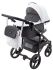 Коляска 2 в 1 Bair City кожа 100% 23 белый - черный
