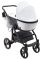 Коляска 2 в 1 Bair City шкіра 100% 23 білий - чорний