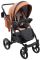 Коляска 2 в 1 Bair City кожа 100% 38 карамель-черный Коляска 2 в 1 Bair City кожа 100% 38 карамель-черный