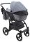 Коляска 2 в 1 Bair City Soft 218 серый - черная кожа