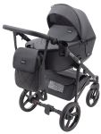 Коляска 2 в 1 Bair City Soft 222 черный - черная кожа