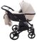 Коляска 2 в 1 Bair City кожа 100% 22 латте - черный