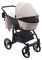 Коляска 2 в 1 Bair City кожа 100% 22 латте - черный