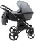 Коляска 2 в 1 Bair City кожа 100% 19 графит (перламутр) - черный