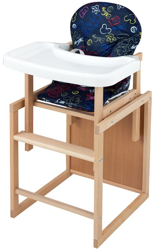 Стільчик-трансформер For Kids Бук-07 ЕСО пластикова стільниця (фігурна спинка) темно-синій (mickey mouse)