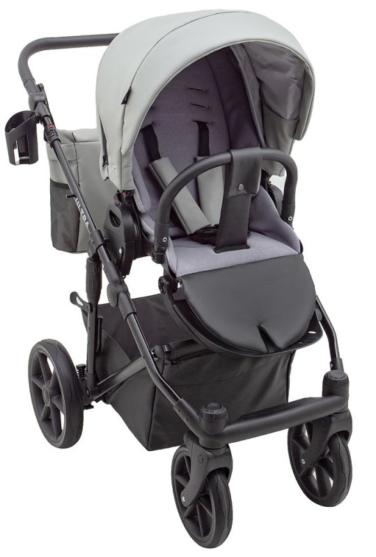Коляска 2 в 1 Bair Ultra ECO U-45 светло-серый