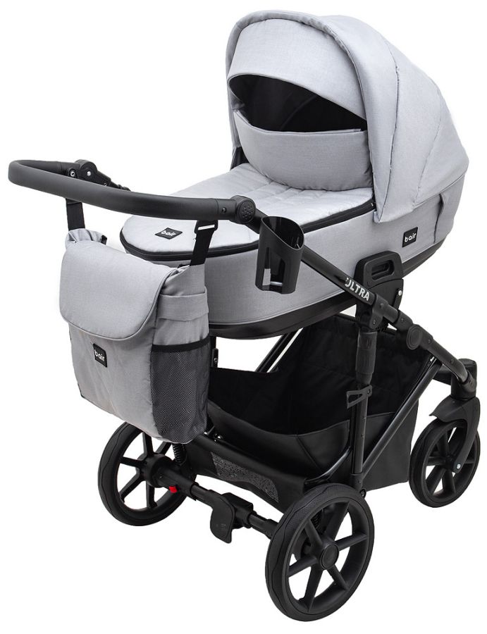 Коляска 2 в 1 Bair Ultra Soft U-218 сірий