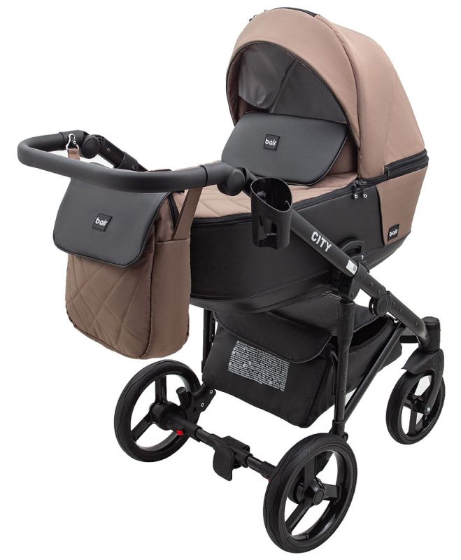 Коляска 2 в 1 Bair City Soft 273 капучино / черный