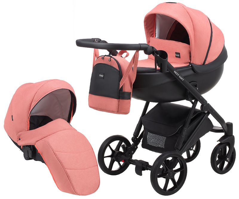 Коляска 2 в 1 Bair Next Soft 06 коралловый