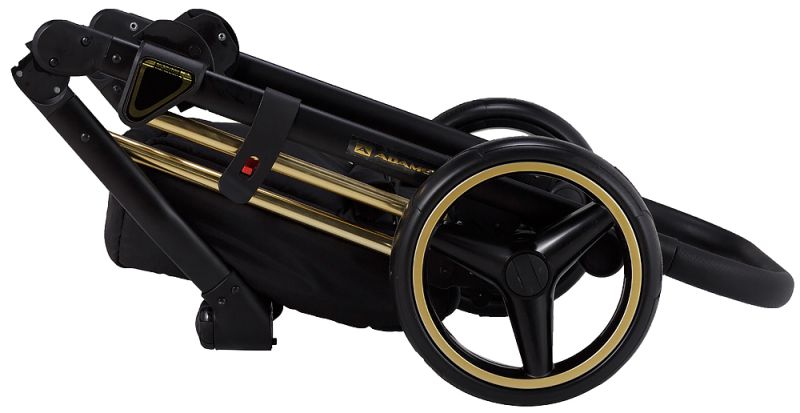 Коляска 2 в 1 Adamex Mimi Polar (Gold) кожа 100% CR305A бежевая кожа - бежевая кожа (выдавленная точка)