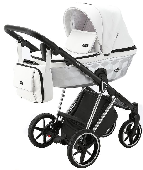 Коляска 2 в 1 Adamex Paolo Star 105 шкіра хром