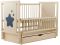 Кровать Babyroom Звездочка Z-03 маятник, ящик, откидной бок  бук слоновая кость