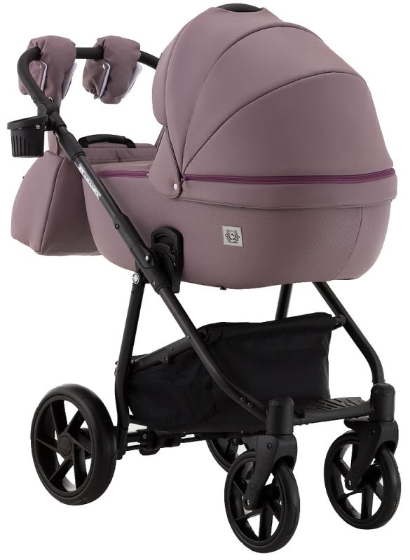 Коляска 2 в 1 Adamex Hybryd Plus шкіра 100% BR332 бузковий