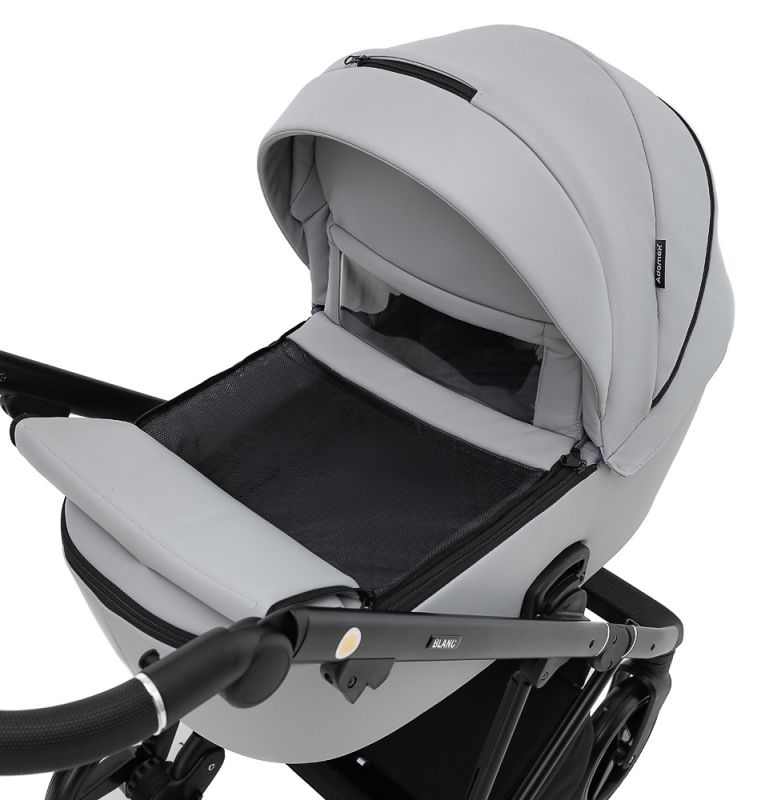 Коляска 2 в 1 Adamex Blanc Eco SA-3 светло-серый
