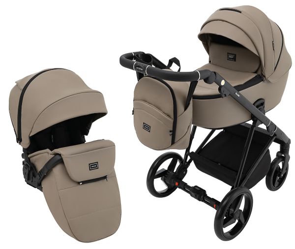 Коляска 2 в 1 Adamex Blanc Eco SA-9 темний капучіно