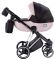 Коляска 2 в 1 Adamex Mimi Polar (Chrome) Y839-A чорний (люрікс) - рожевий (пудра) шкіра (видавлена точка)