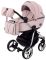 Коляска 2 в 1 Adamex Sierra Polar (Chrome) шкіра 100% SR331 світло-рожевий (пудра) перламутр