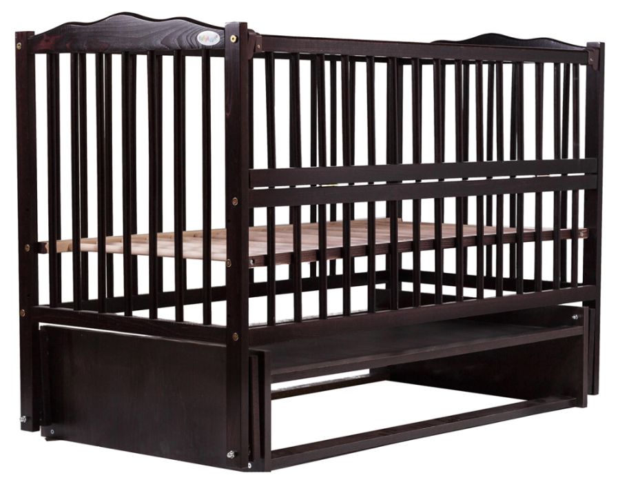 Кровать Babyroom Радуга маятник, откидной бок DVMO-2  бук венге
