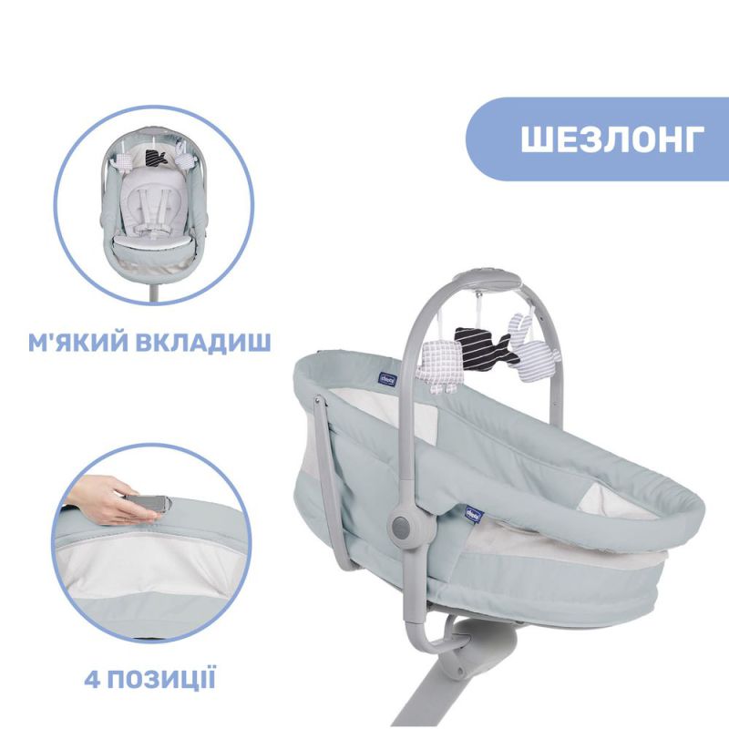 Кроватка-стульчик Chicco Baby Hug AIR 4 в 1 Antiguan Sky