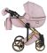 Коляска 2 в 1 Adamex Luciano Polar (Gold) Y813 рожевий пудра (шкіра) - рожевий