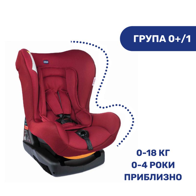 Автокресло Chicco Cosmos, группа 0+/1 Red Passion